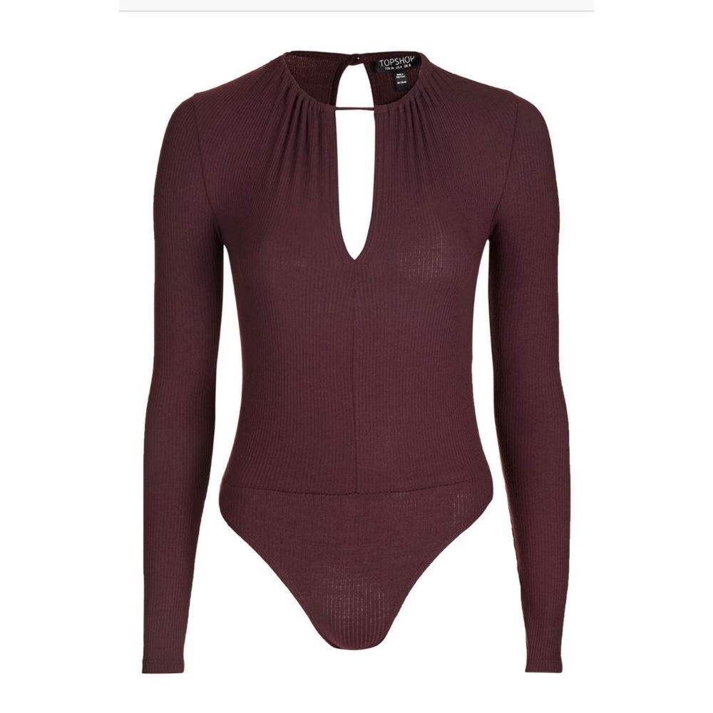 NWT- TOPSHOP Long Sleeve Keyhole Bodysuit